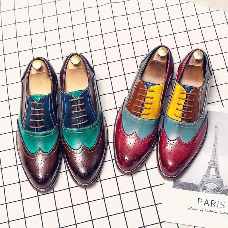 Fashion Luxury Dress Shoes Men Casual Shoes  Brand Fashion Formal Shoes Men Bullock Business Office Club Oxford Shoes Loafers Shoes Men