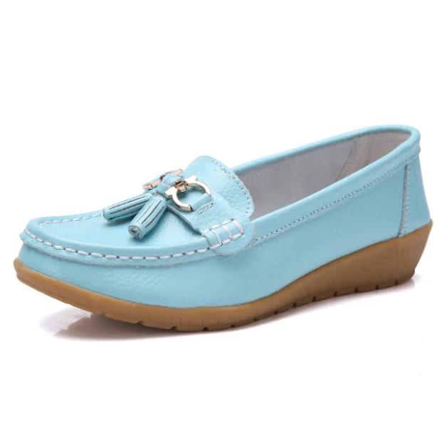  Fashion Women's Flats Ballet Shoes Cut Out Leather Breathable Moccasins Woman Boat Shoes Ballerina Ladies Casual Shoe