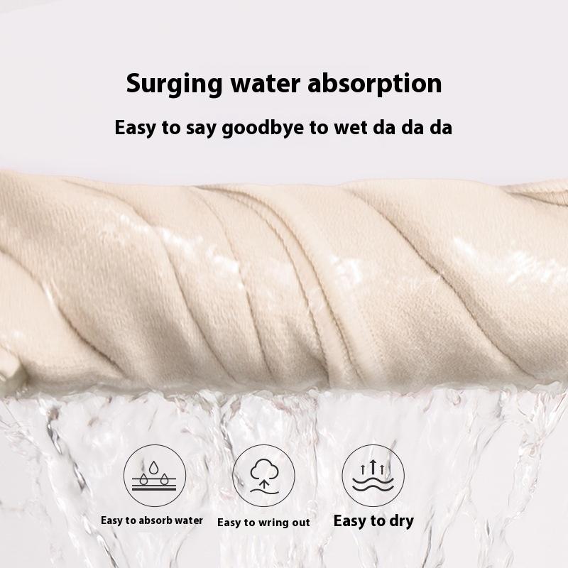 1PC random color New Satin reusable shower cap with dry hair function, strong water absorption,button design, elastic elasticity