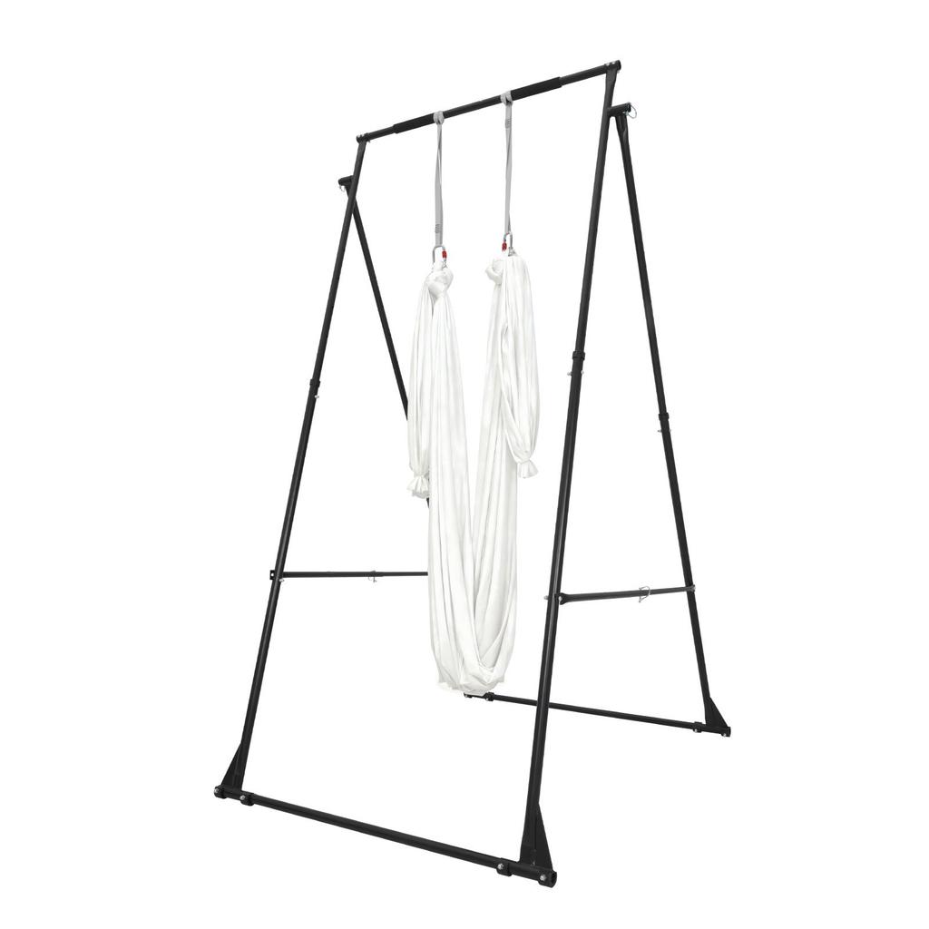 VEVOR Yoga Stand Frame, Max 200 Kg Load Swing Stand, Triangular Structure Aerial Rig, Aerial Silk Stands with EVA Foam & 6m Yoga Hammock