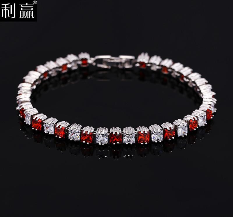 Jewelry Aaa Zircon Bracelet Electroplated 3-Layer Real Platinum, Women'S Hand Jewelry, Gift Jewelry