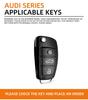 2026 Hot Zinc Alloy Leather Car Remote Control Key Case Cover Holder Shell For Qaz1 A3 8P 8V 8L S3 RS3 Custom LOGO Protected Keychain Bag