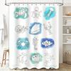 Ocean Animal Printed Shower Curtain Set Waterproof Home Decor Bathroom Accessories