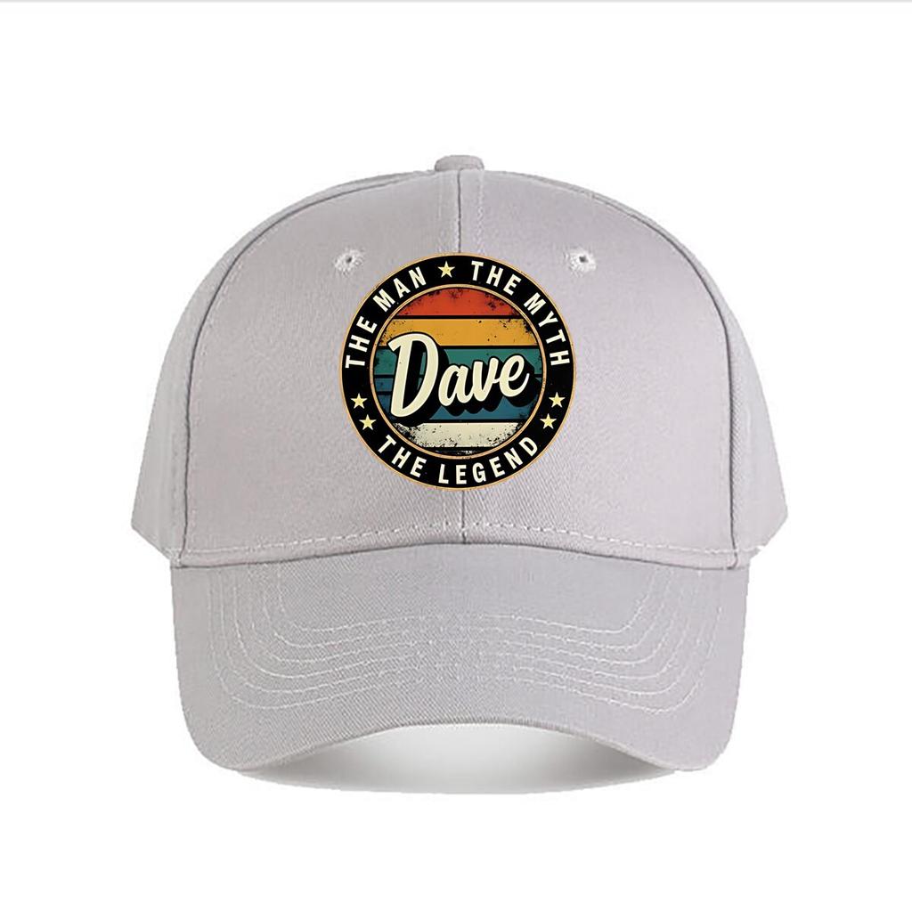 Dave The Legend Vintage Baseball Cap Fashion Unisex Sunhat Womens Outdoor Sports Snapback Cap