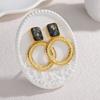 Irregular Surface Design Women's Earrings Exaggerate Textured Round Hoop Earrings  Daily