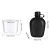 3-teiliges Feldflaschen-Set mit Aluminiumbecher und Hülle für Outdoor-Camping, Wandern, Rucksackreisen, Survival 3-teiliges Feldflaschen-Set