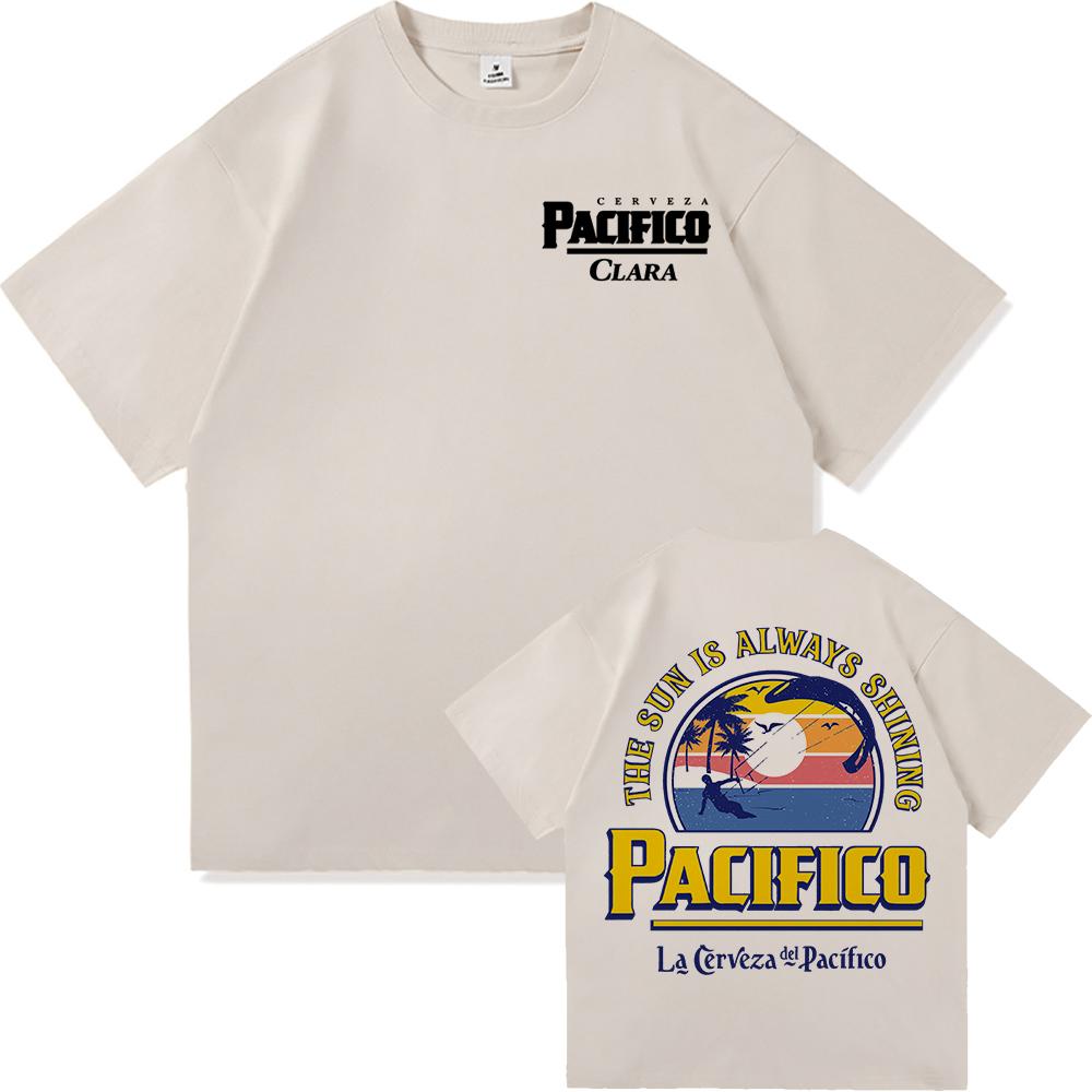 

La Cerveza Del Pacifico Beer T Shirt Men/Women Aesthetic Cerveza Pacífico Clara Tshirt Vintage 80 s 90 s Cotton Tees Shirts Tops 4XL