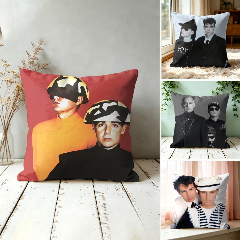 Music PPet Shop Boys Band Cushion Cover Square Pillow Bedroom Sofa Leisure Comfort Living Room Home Decoration X