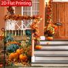 2D Flat, 2D Flat Thanksgiving Welcome Autumn Pumpkin Garden Flag_1 (2)- Outdoor Garden Flag Double-sided Home Decoration Courtyard Decoration Outdoor