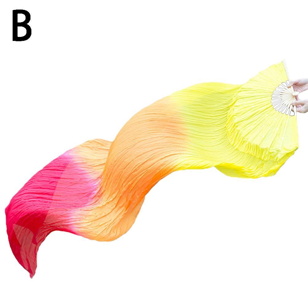 Home Decor Dancing Fan Extended Floating Head Gradient Color Dance Fans Portable Belly Dance Fan Dance Performance Wedding