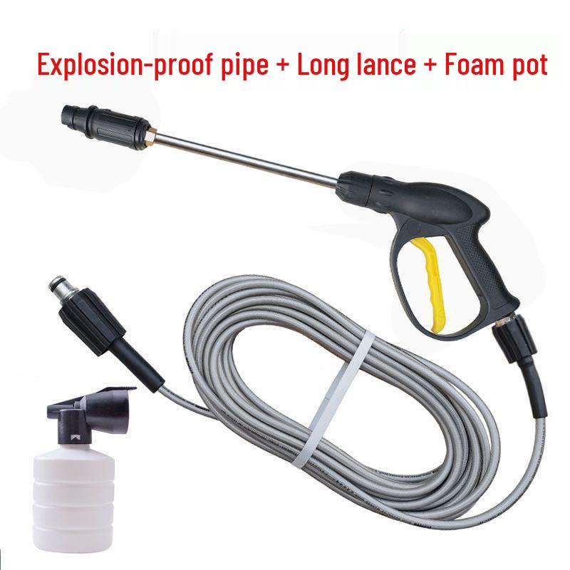 High-Pressure Car Washer Set: Explosion-Proof Hose & Nozzle Accessories