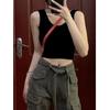 Summer New Year's Summer Sling Vest Female Student Versatile Spice Girl Short Navel Bottom Small Vest Female