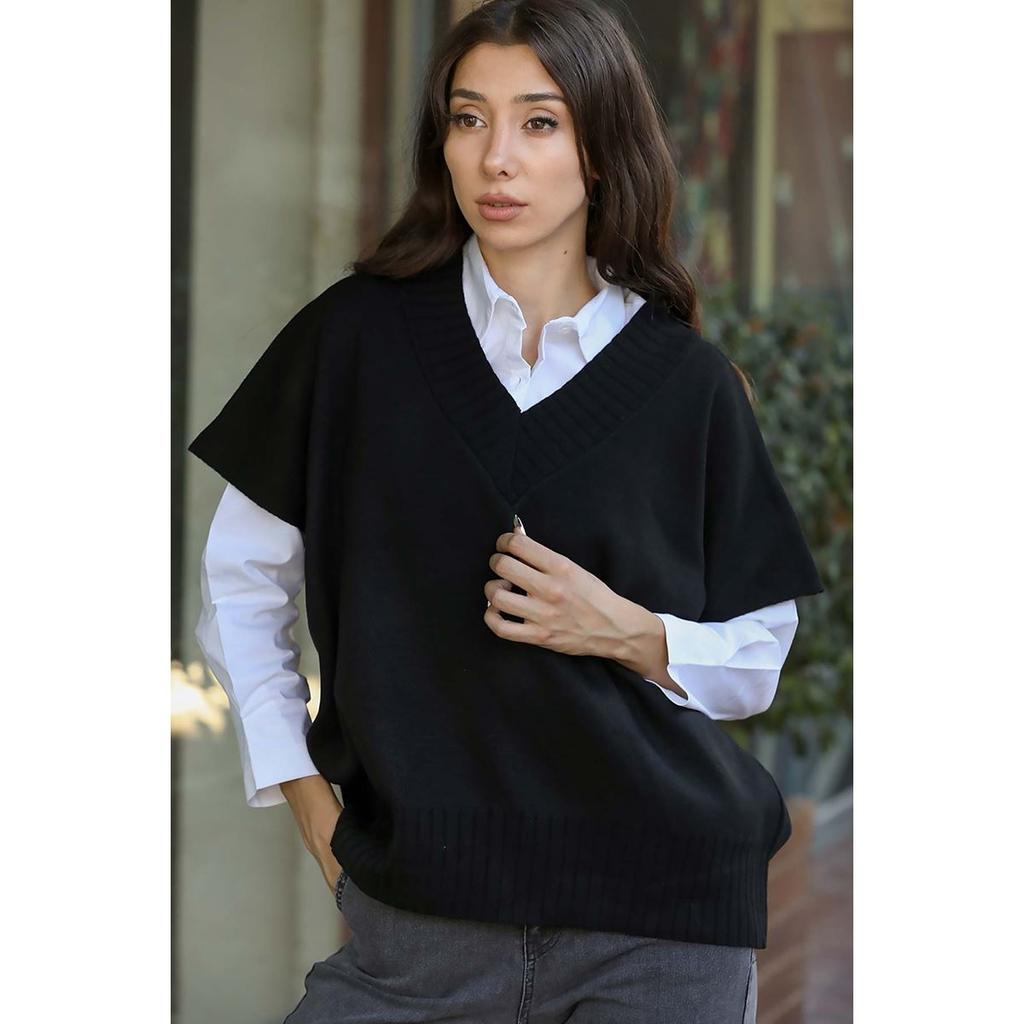 Suéter negro para mujer comprar a buen precio — entrega gratuita, reseñas  reales con fotos — Joom