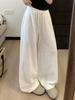 Women's Summer 2026 Linen Wide-Leg High-Waisted Pants - Loose, Slimming, Casual Straight-Leg Design