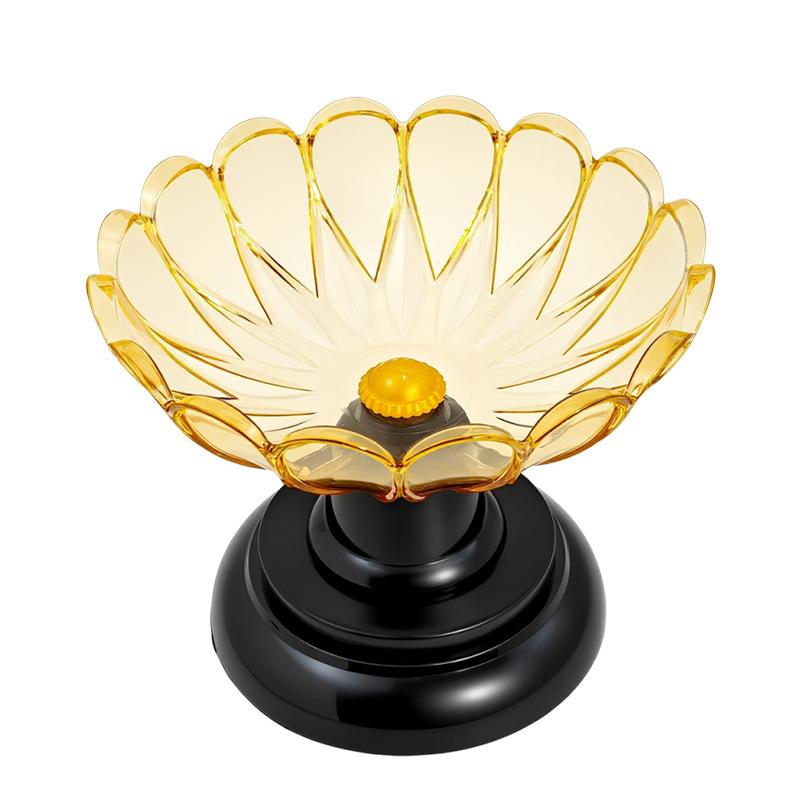 New Pet Fruit Bowl Rotating Light Luxury Fruit Plate Stand Snack Dessert Plate Living Room 1PCS