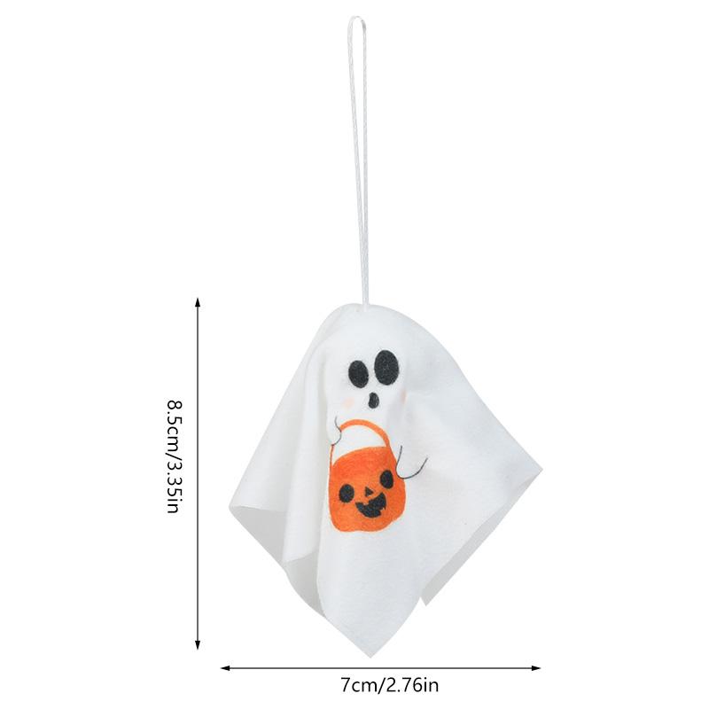 8Pcs Halloween Hanging Ghost Puppet Cute Polyester Ghost Ornament Halloween Party Home Indoor Outdoor Decoration Haunted House