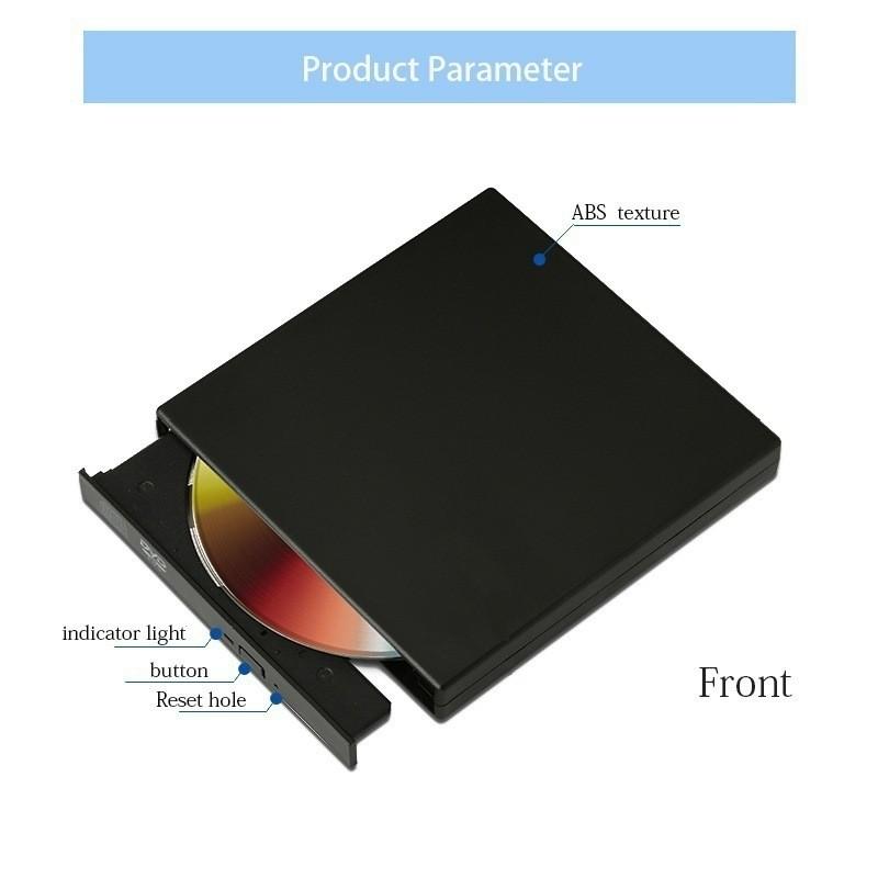 External Usb Cdrw Drive With 24x Burn Speed For Laptop Data Backup