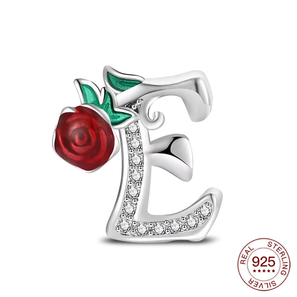 925 Silver Wedding Series Beaded Rose LOVE Love Charm Jewelry To Make Original Bracelet Women's Fashion Jewelry Gifts