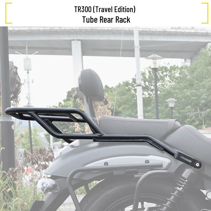 Haojue TR300 PLUS Urban Motorcycle Bumper with Folding Backrest & Side Bag Luggage Rack