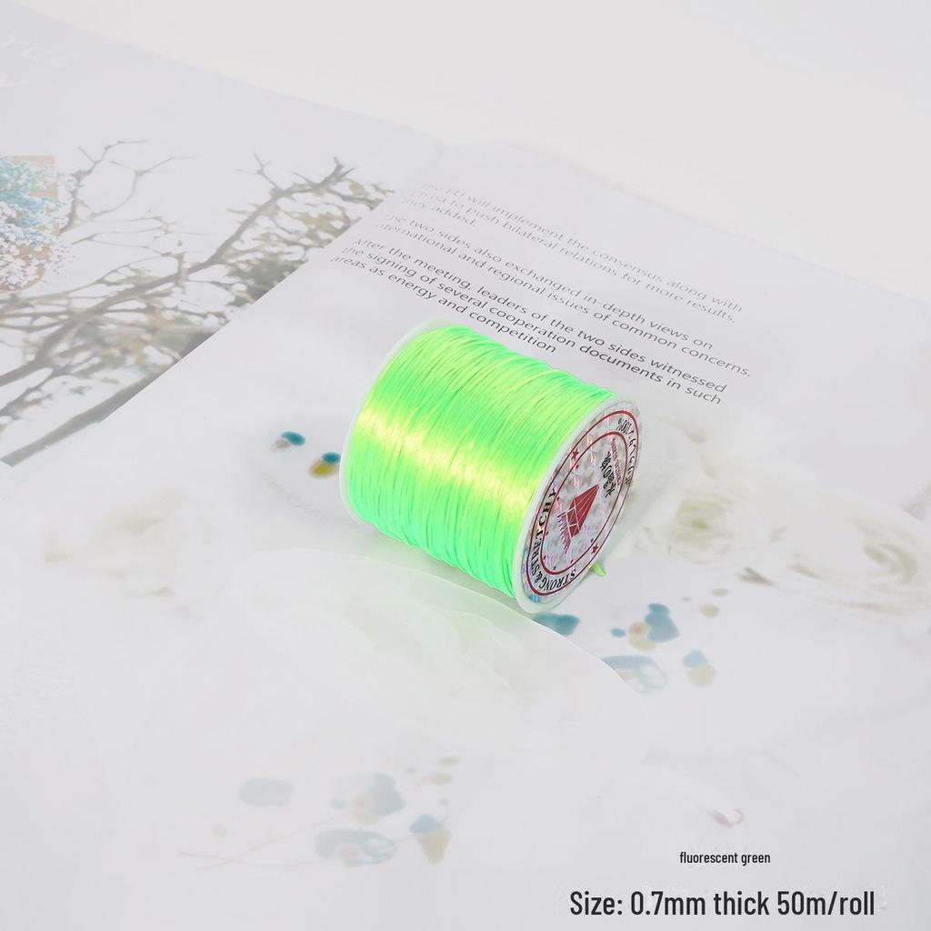 Handmade DIY Colored Elastic Line for Beaded Jewelry Making - Ring, Necklace, Bracelet. Braided Line for Accessories.