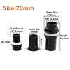 20~50mm Black PVC Pipe Thicken Connector Water Tank Inlet Outlet Joint Drain Irrigation Adapter Joint Aquarium Tank Accessories