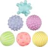 6er-Pack sensorische Bälle für Kinder, Babyspielzeug, mehrfarbige sensorische Bälle mit Textur, Set aus weichen Massagebällen mit Textur