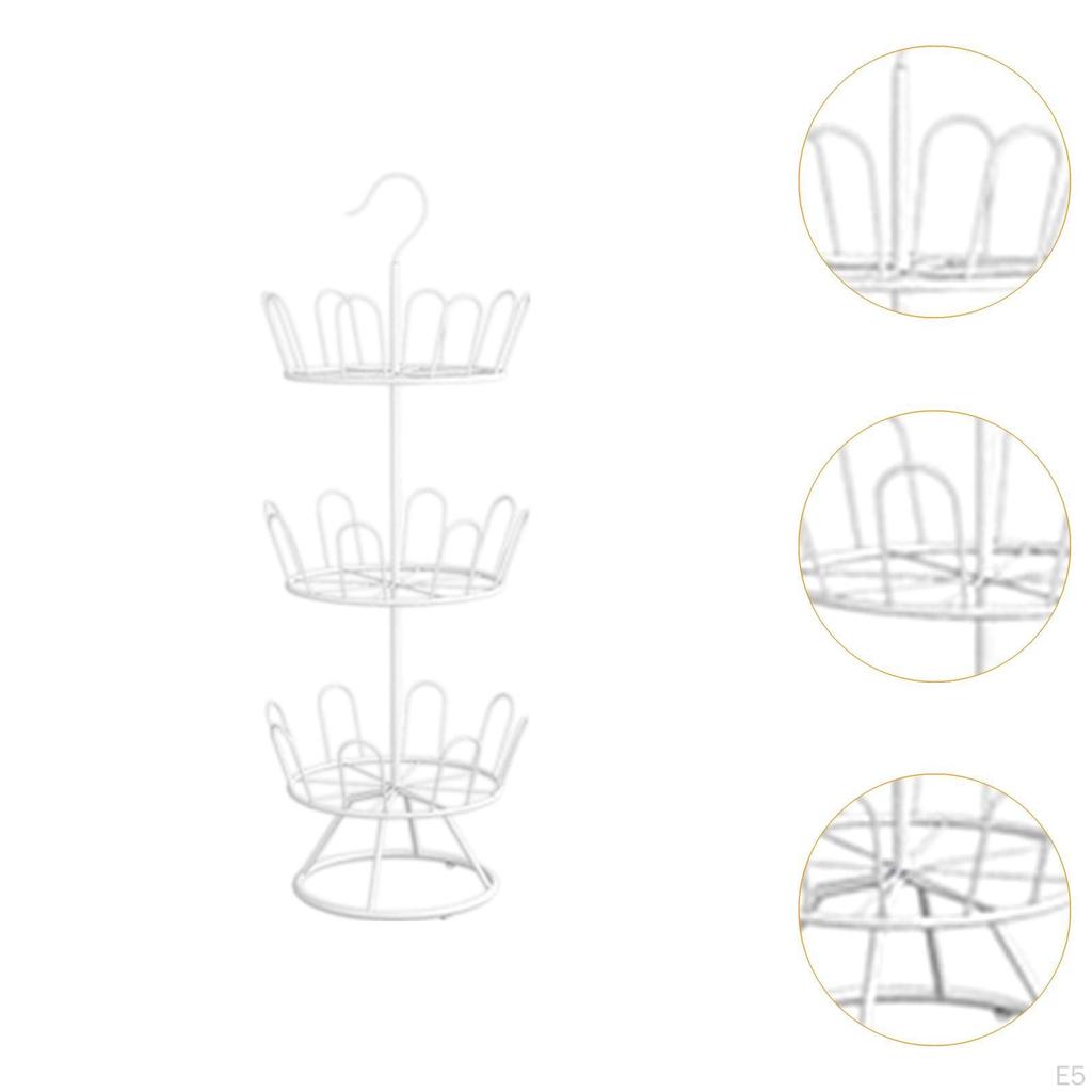 Revolving Shoe Rack Circular Practical Large Capacity Standing Rotating Organizer for Dorm