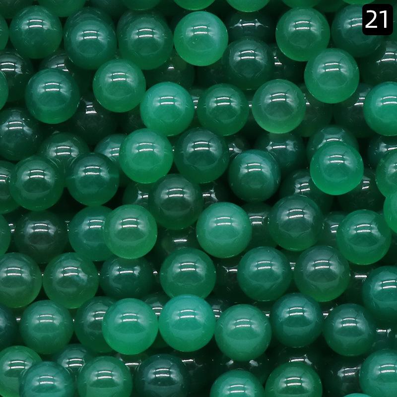 Perline Rotonde in Cristallo di Agata Senza Foro da 10mm - Materiale Semi-Prezioso per Gioielli Fai da Te