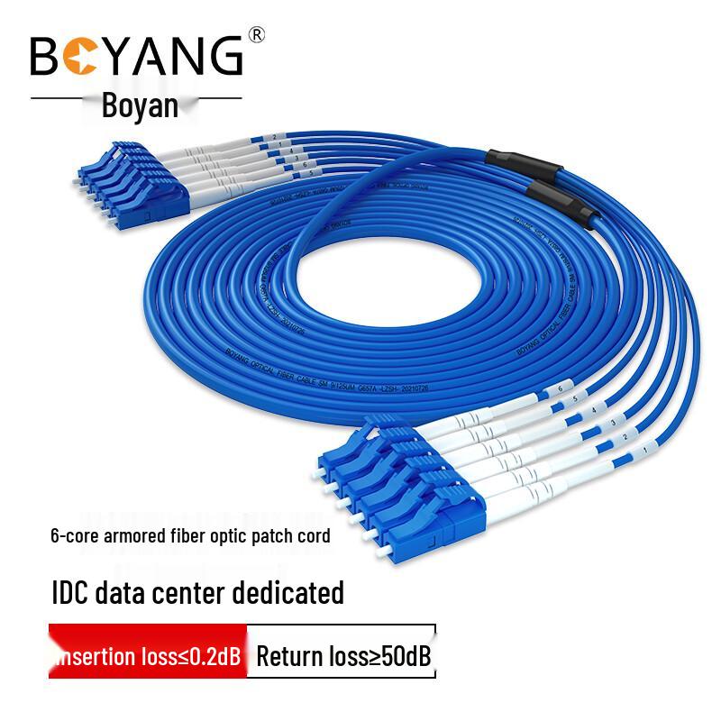 BOYANG Telecom Grade Armored LC-LC Single Mode Fiber Optic Patch Cable