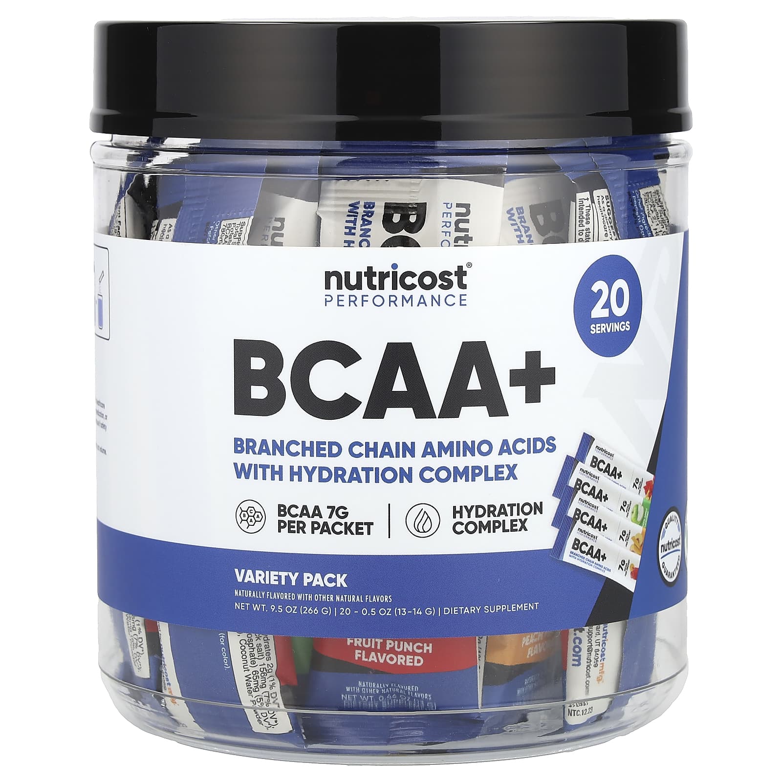 

Nutricost, Functional, BCAA+, Variety Pack, 20 packs, 13-14 g (0.5 oz) each