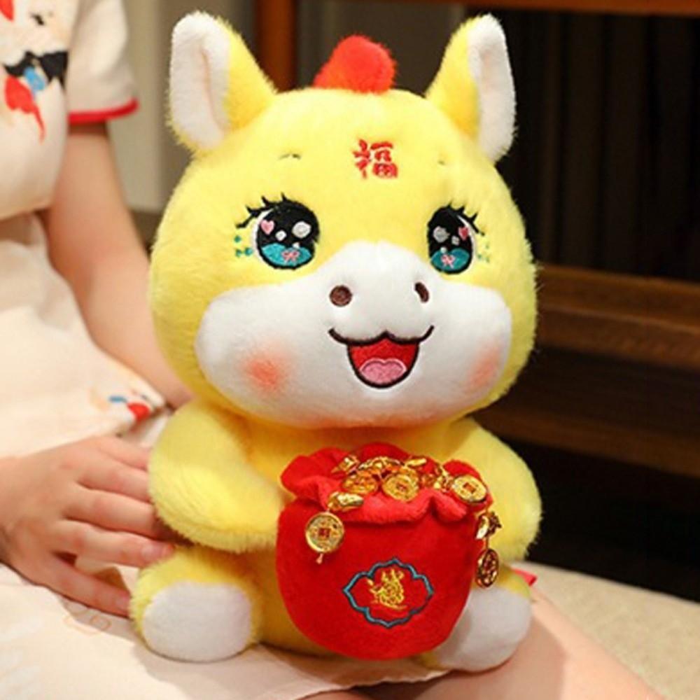 Mascot Dolls Stuffed Horse Toy Cute Zodiac Pony Figurine 2026 Horse Plush Doll Chinese New Year