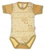 Bodysuit SHORT SLEEVE 100% COTTON BEIGE TEDDY BEARS Size 56 KLEKLE
