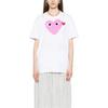 CDG play T-Shirts Unisex Rosa Rundhals Mäßig Gerader Schnitt AX-T106-051-PINK