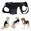 Comfortable Black Dog Back Support Vest Breathable Reusable Pet Orthopedic Support Brace Adjustable Dog Chest & Back Bracket Dog