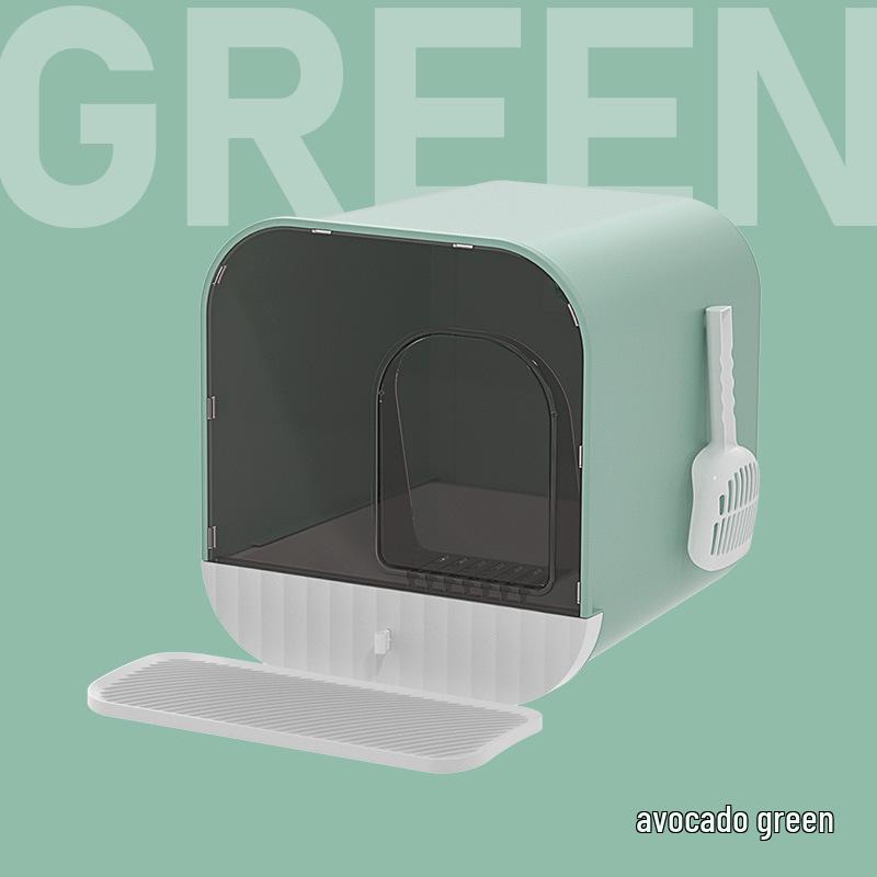 

Enclosed Villa Cat Litter Box with Drawer, Anti-Splash, Odor-Proof Cat Toilet 43*41.2*41 cm