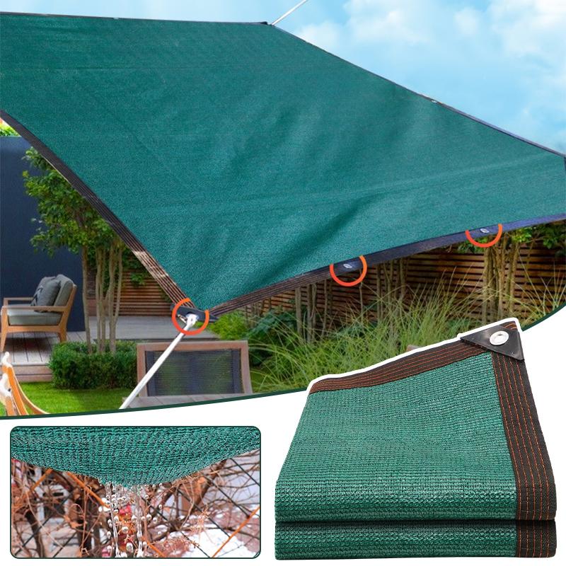 Mesh Sunscreen Net Edge Perforated Sunscreen Insulation Shade Net Outdoor Patio Balcony Garden Shading Net Car Protect Cover