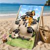 Sheep Friends Adventure Beach Towel, Super Soft Microfiber, Perfect Gift for Her/Him, Birthday, for Pool, Beach, Travel, Decor Beach Party