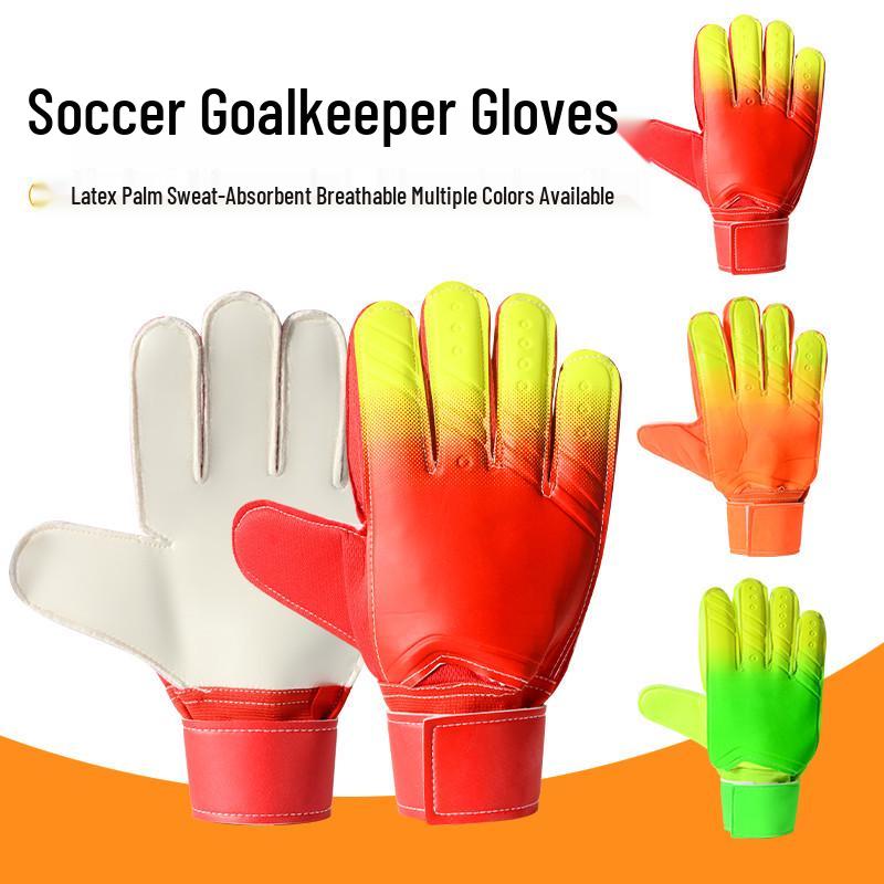 Gradient Color Goalkeeper Gloves - Finger Protection, Thickened Latex, Wear-Resistant PU Leather for Football Training
