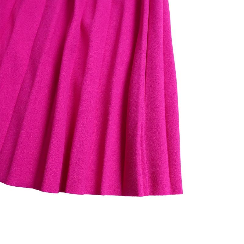 Women Plus Size Fashion Sexy Lace Crochet Hollow Out Pleated Midi Dress