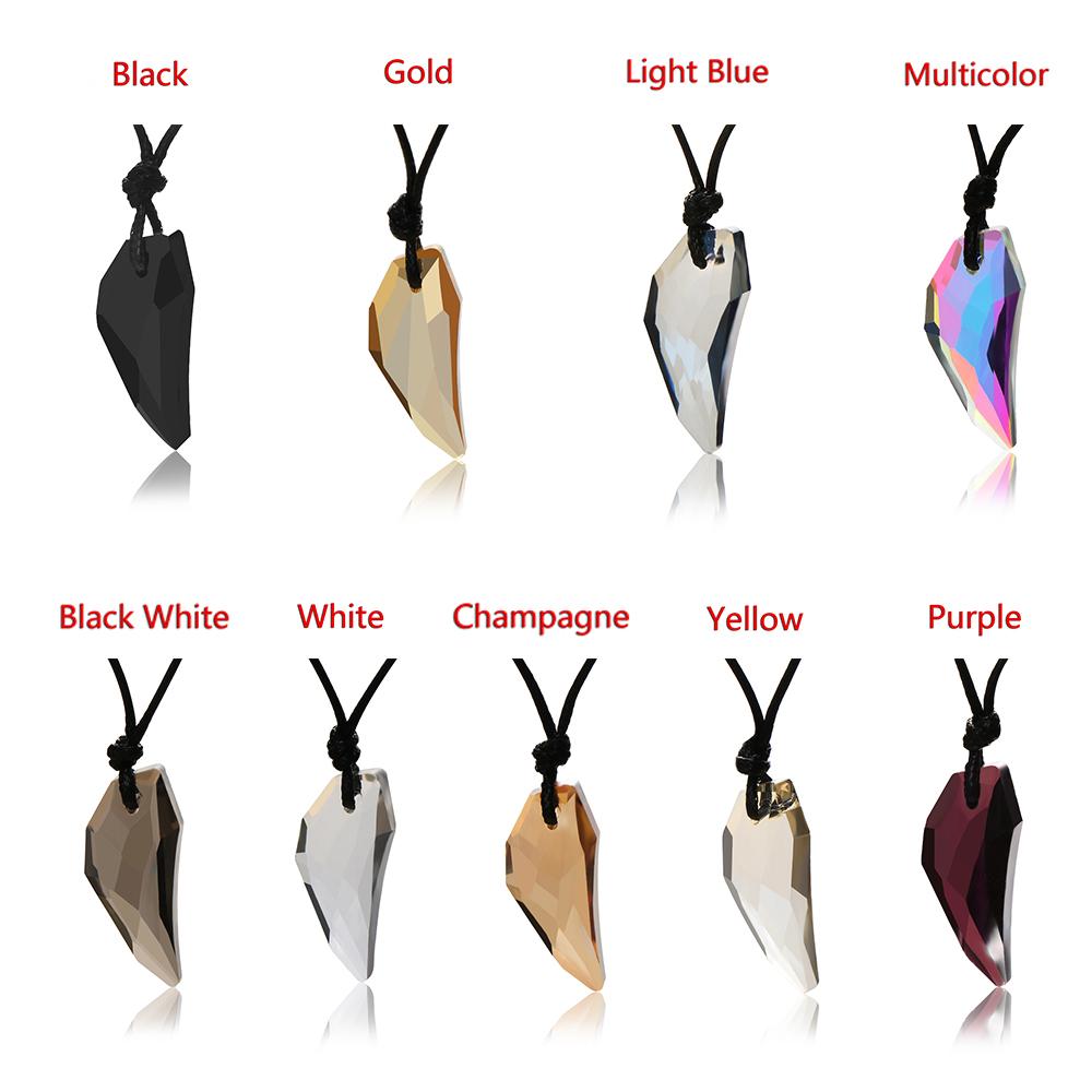 

Аксессуары Подарок Регулируемый черный шнур Кристалл Кулон Ювелирные изделия Ожерелье с волчьим зубом