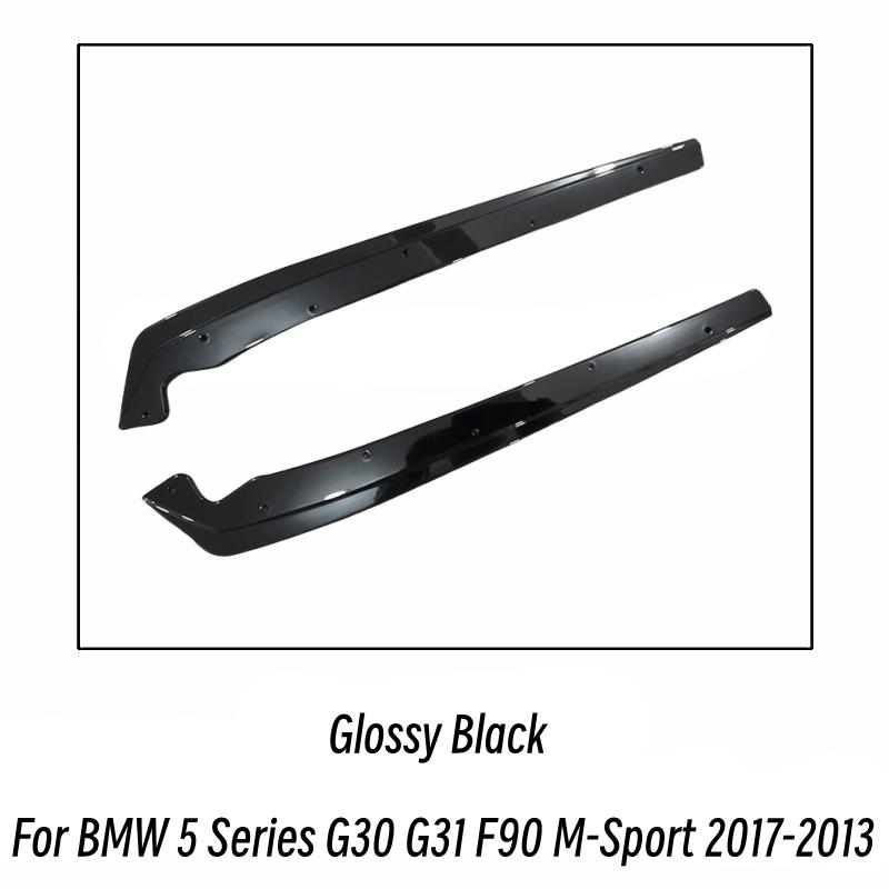 For BMW G30 G31 F90 M-Sport 2017-2023 Rear Bumper Side Splitters Black Carbon Flaps Corner Guard Protector Lip Car Accessories