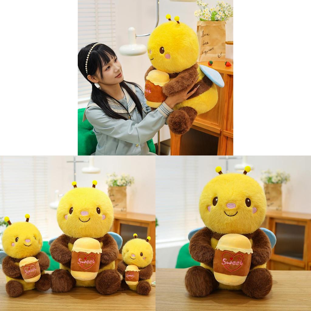 Honeybee Plush With Pp Cotton Filling Perfect For Kid Sleep And Gifts