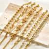 Chunky Stainless Steel Link Chain Bracelet For Woman, Gold Plated Layering Bracelets Wristband Waterproof Jewelry