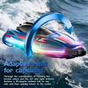 Remote Control Boat Brushless High Speed RC Boat Dual Motor 360 Degree Rotation with Colorful Lights blue