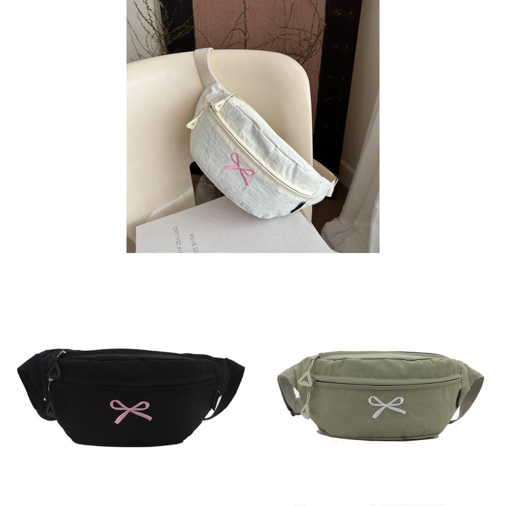 Canvas Butterfly Bow Crossbody Bag For Casual Streetwear Women