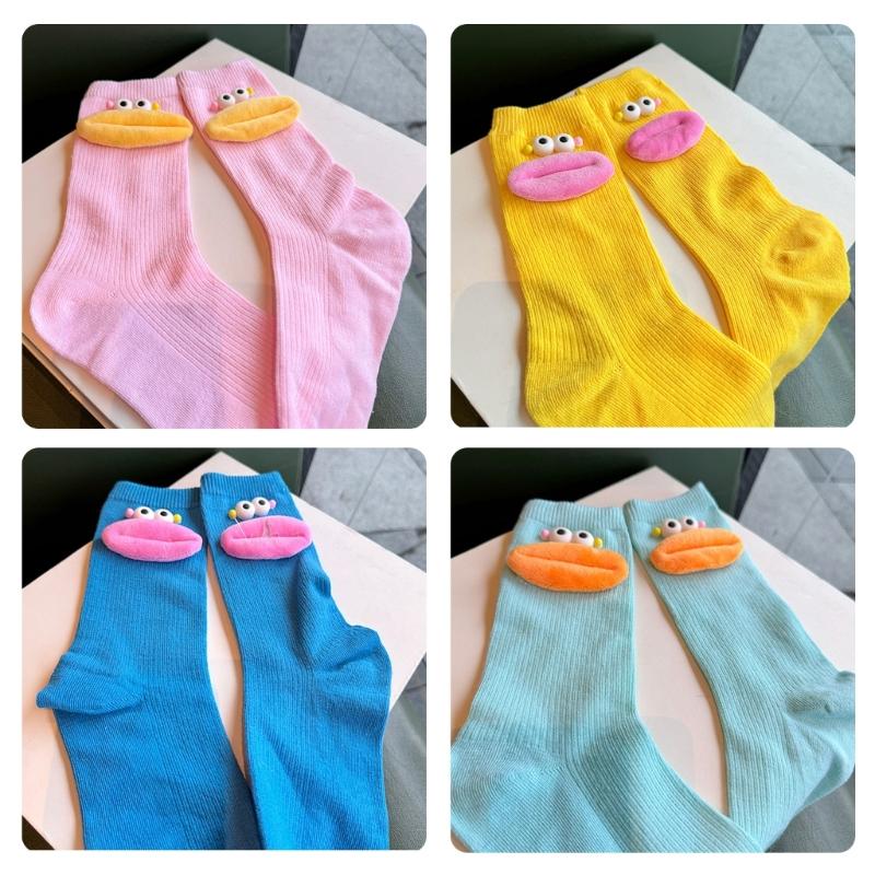 Ankle Socks Cute Cartoon Doll Crew Socks Soft Funny Novelty Socks Breathable Cotton Boot Socks for Women Girls Gifts