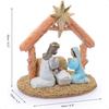 Nativity Scene with Lights Sculpted Hand Painted Nativity Figure First Christmas Story Decoration Holiday Manger Little People