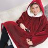 1 Pezzo Felpa con Cappuccio Coperta Indossabile da Donna Uomo, Felpa Coperta Oversize Super Morbida Calda Accogliente Indossabile con Cappuccio