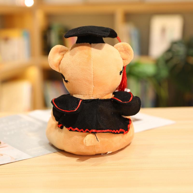16cm/21cm Doctor Hat Bear Teddy Bear Doll Plush Toy Small Sitting Bear Doll Stuffed Animals Boys Girls Students Graduation Gifts Fun for All Ages