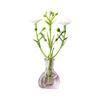 Mini Magnetic Glass Vase Set Small Artificial Flower Pot Decorative Plant Magnet for Office Kitchen Storage Cabinet Refrigerator Accessories